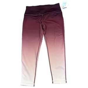 NEW Zella 'Live In' High Waist Leggings - Burgundy Fudge Large $69 NWT